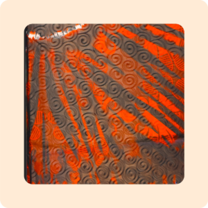 Red & Green Batik Fabric Half Piece