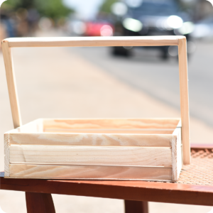 Wooden Hamper Basket With Hand