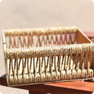 Woven Rafia Hamper Basket