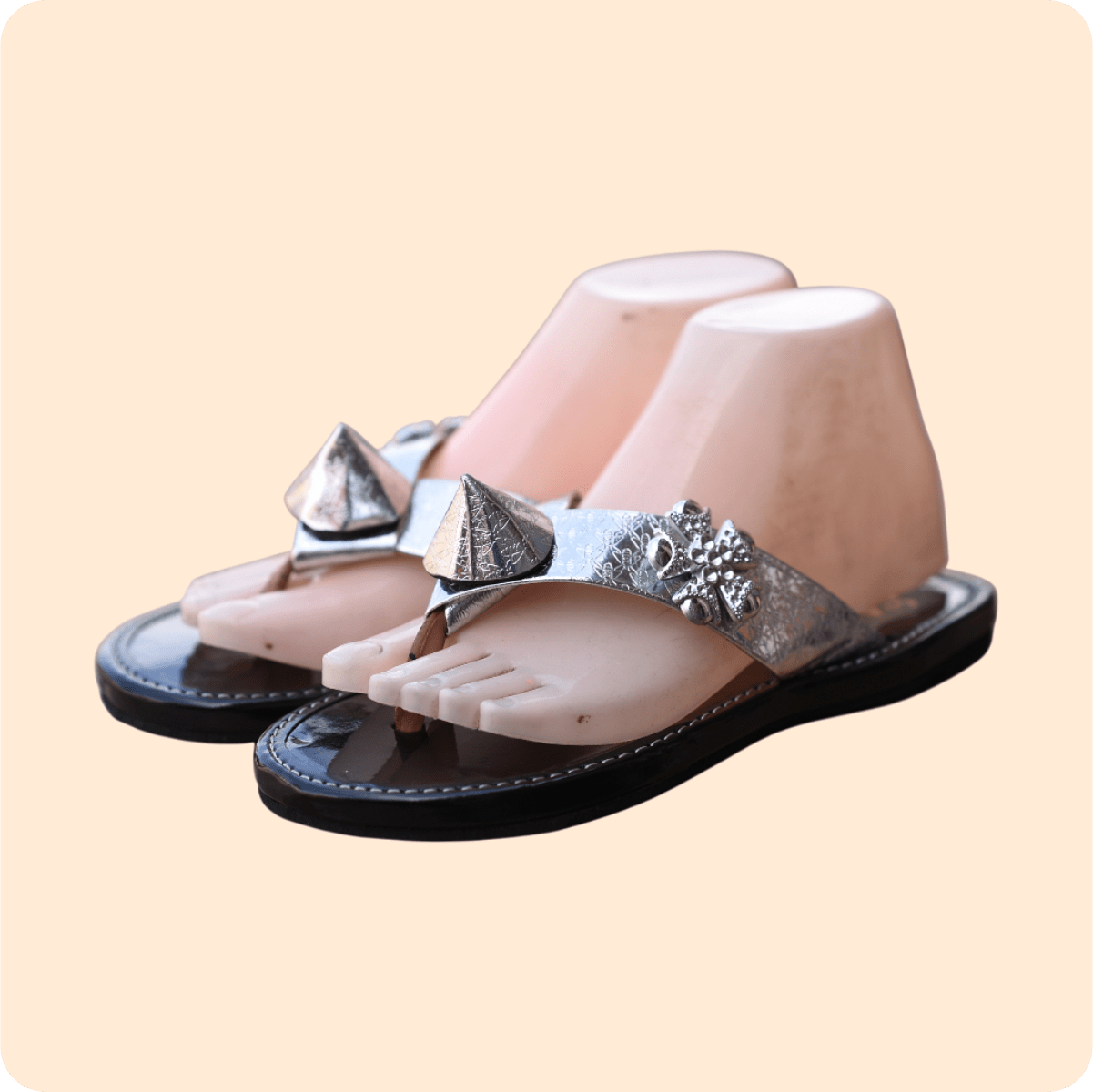 Ahenema Slippers Silver