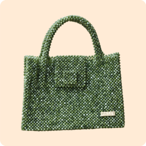 Greenish Beaded Bag