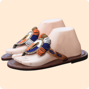 Multi Colored Beaded Slippers