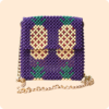 Multi Colored Design Beaded Bag