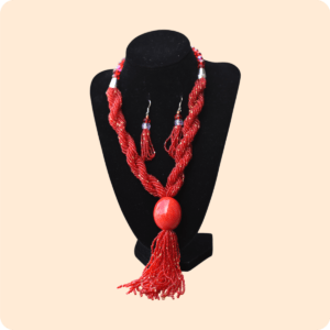 Red Beaded Necklace