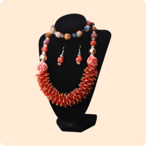 Dwakrom Red Beaded Necklace